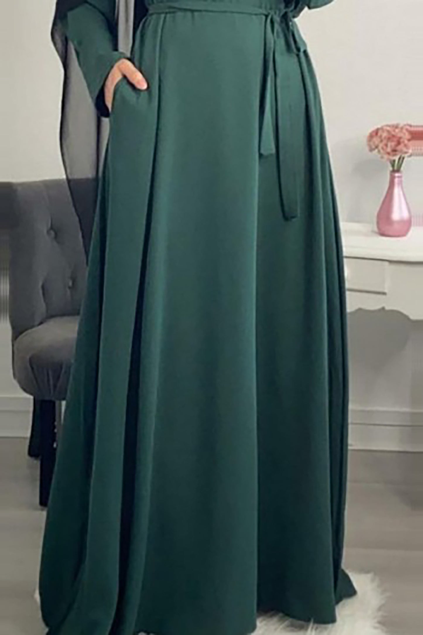 robe abaya verte