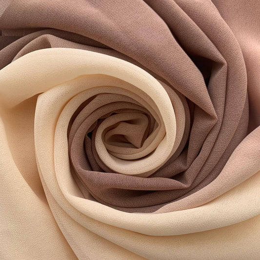 Ombré Chiffon Hijab - Latte