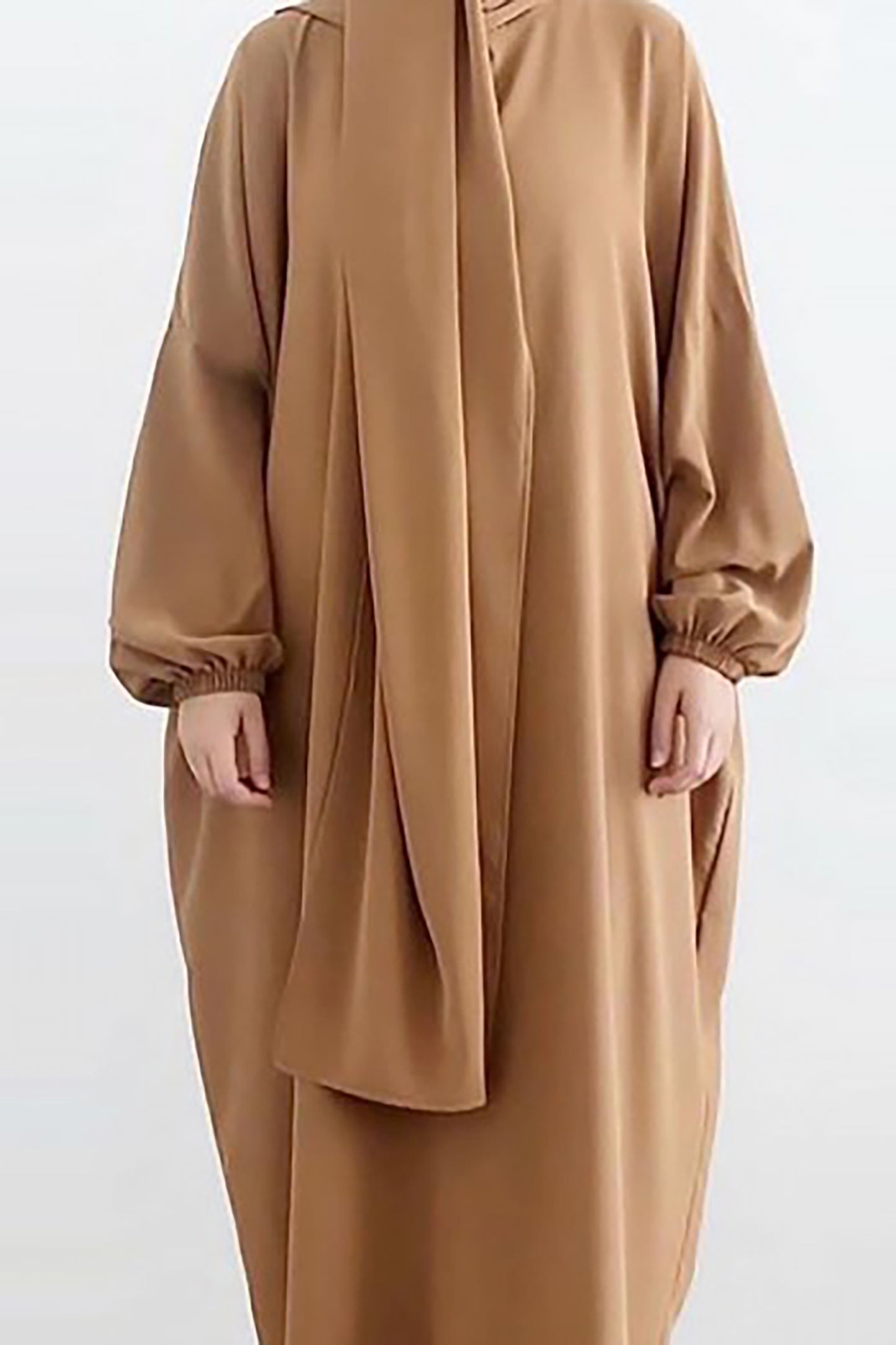 rusty brown loose plain abaya